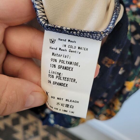 Navy Floral Grid Sheath Pencil Dress Office Career Professional Church Twee XXL - Picture 7 of 12